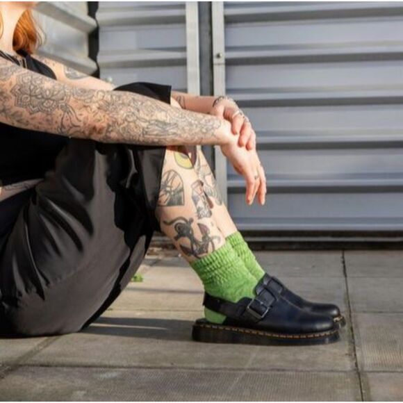 Dr. Martens Jorge II Brando Black Leather Slingback Mules UK 6 Unisex NWOT - Picture 12 of 14